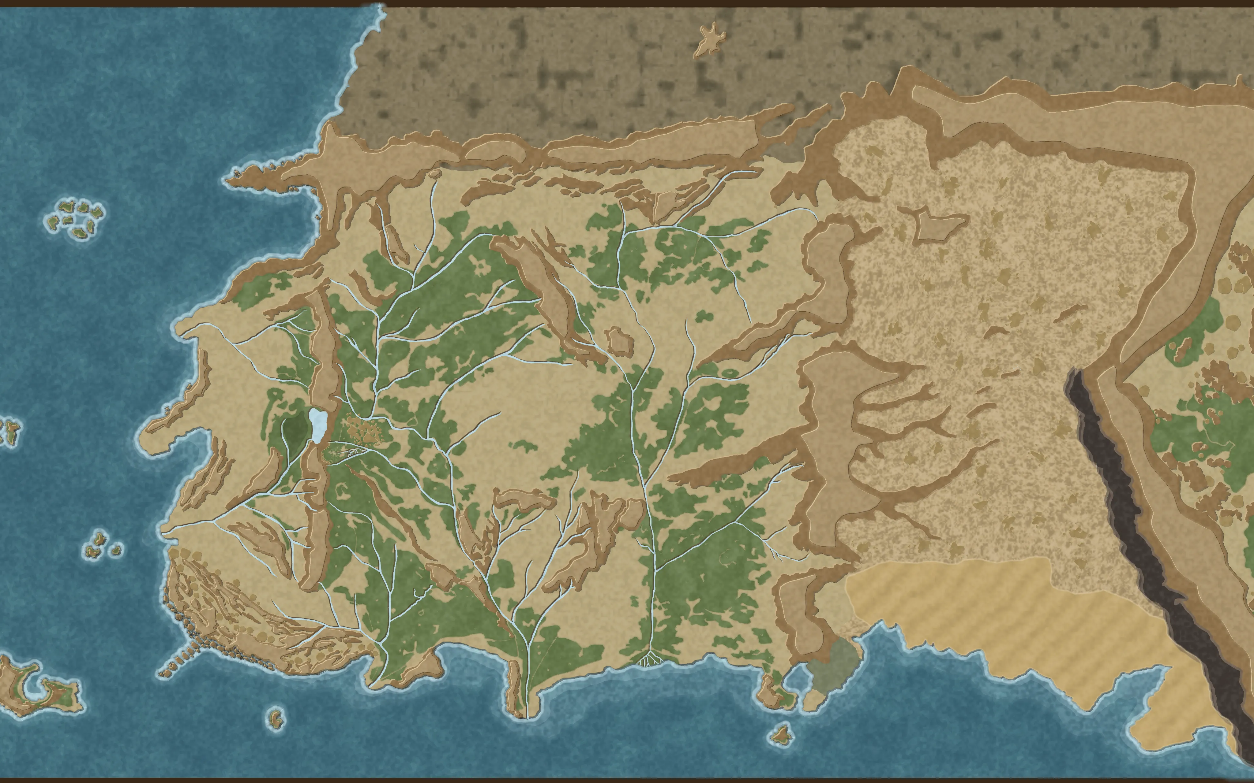 Terrain of The Westlands, with Arafel outlined